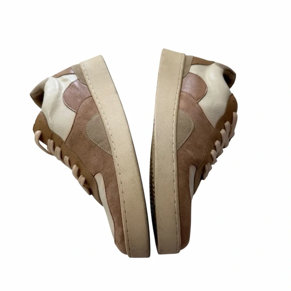 OASIS SOCIETY Tan White Fashion Sneakers Size 8.5